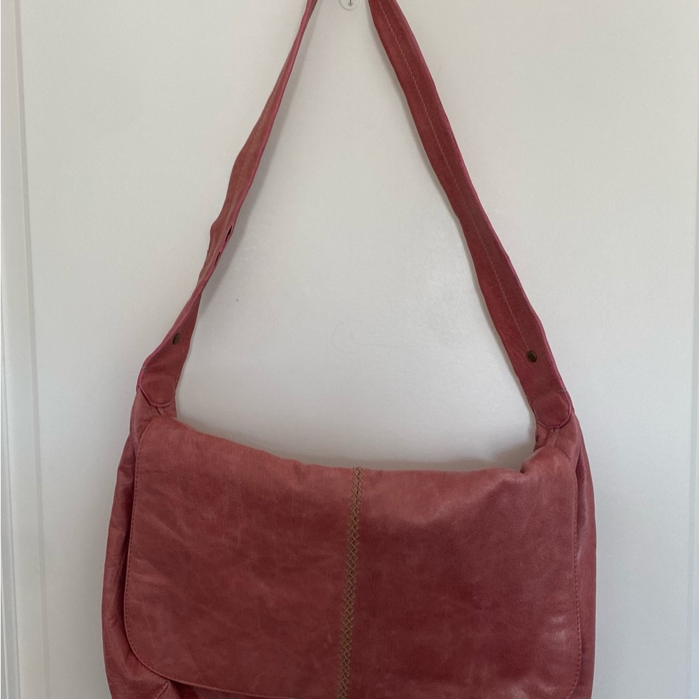 Sigrid Olsen Dusty Rose Leather Shoulder Bag